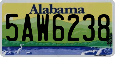 AL license plate 5AW6238