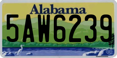 AL license plate 5AW6239