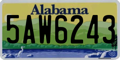 AL license plate 5AW6243