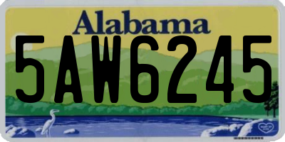 AL license plate 5AW6245