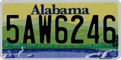 AL license plate 5AW6246