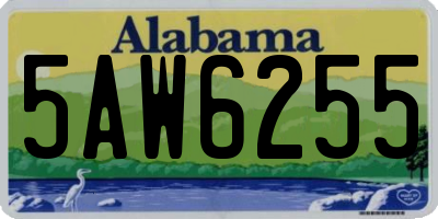 AL license plate 5AW6255