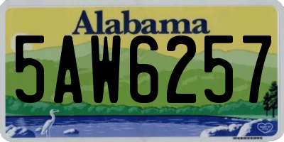 AL license plate 5AW6257