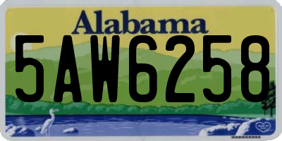 AL license plate 5AW6258