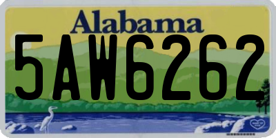 AL license plate 5AW6262