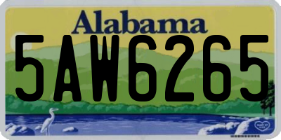 AL license plate 5AW6265