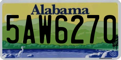 AL license plate 5AW6270