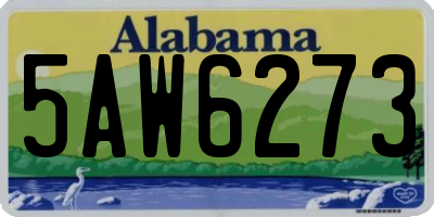 AL license plate 5AW6273