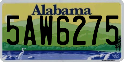 AL license plate 5AW6275