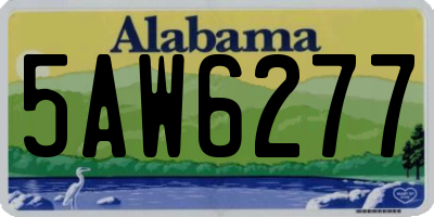AL license plate 5AW6277