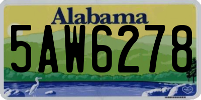 AL license plate 5AW6278