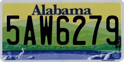 AL license plate 5AW6279