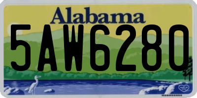 AL license plate 5AW6280