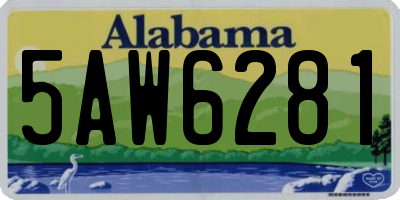 AL license plate 5AW6281