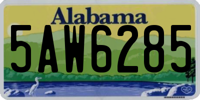 AL license plate 5AW6285