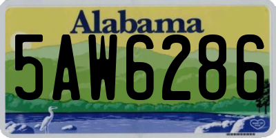 AL license plate 5AW6286