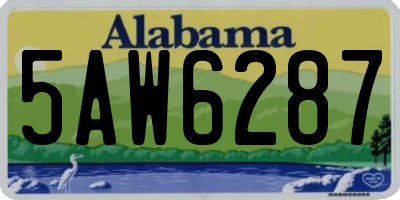 AL license plate 5AW6287