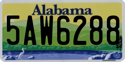 AL license plate 5AW6288