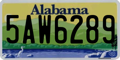 AL license plate 5AW6289