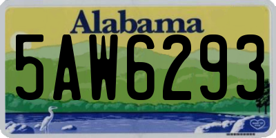 AL license plate 5AW6293