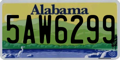 AL license plate 5AW6299
