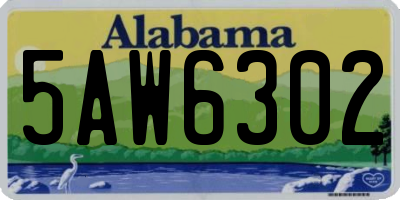 AL license plate 5AW6302
