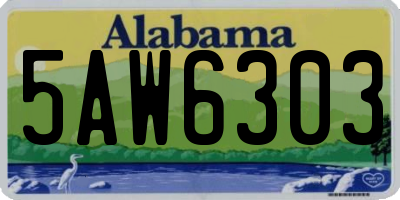 AL license plate 5AW6303