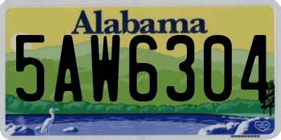 AL license plate 5AW6304