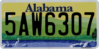 AL license plate 5AW6307