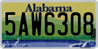 AL license plate 5AW6308