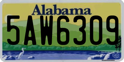 AL license plate 5AW6309