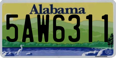 AL license plate 5AW6311