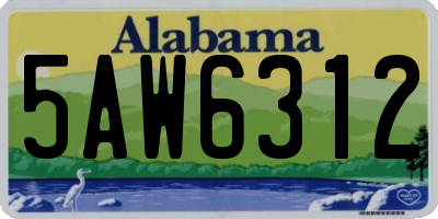 AL license plate 5AW6312