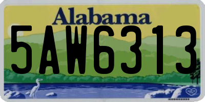 AL license plate 5AW6313