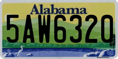 AL license plate 5AW6320