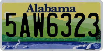 AL license plate 5AW6323