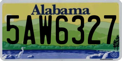 AL license plate 5AW6327