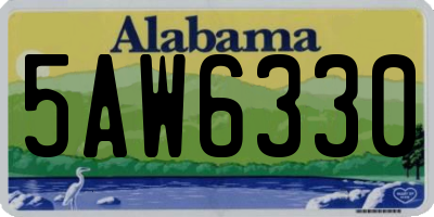 AL license plate 5AW6330