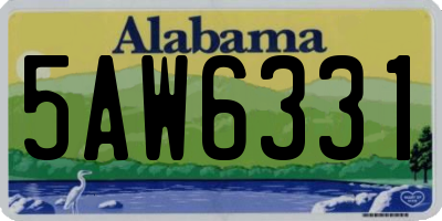 AL license plate 5AW6331