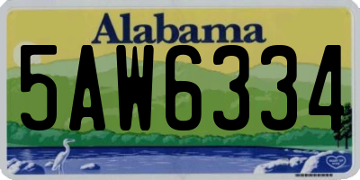 AL license plate 5AW6334