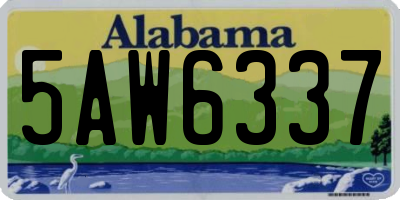 AL license plate 5AW6337