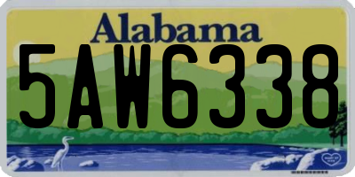 AL license plate 5AW6338