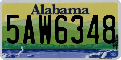 AL license plate 5AW6348