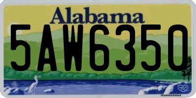 AL license plate 5AW6350