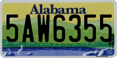AL license plate 5AW6355