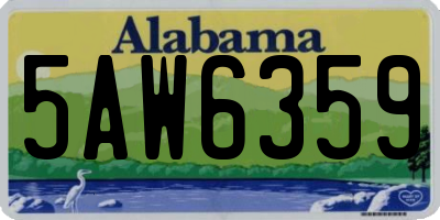 AL license plate 5AW6359