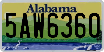 AL license plate 5AW6360