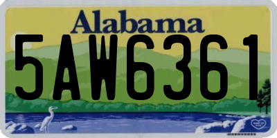 AL license plate 5AW6361