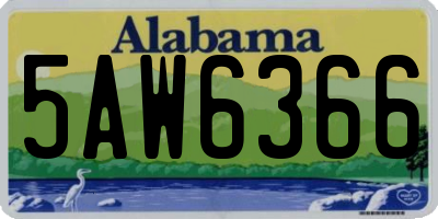 AL license plate 5AW6366