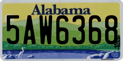 AL license plate 5AW6368